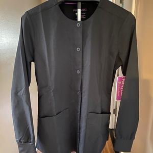 HH Works Healing Hands  BLACK NWT Scrub Coat Small